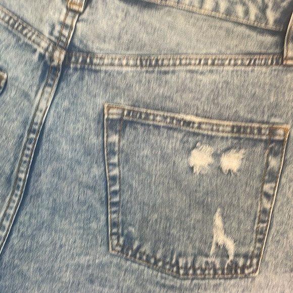 Vintage rip blue jean shorts denim - Picture 4 of 5